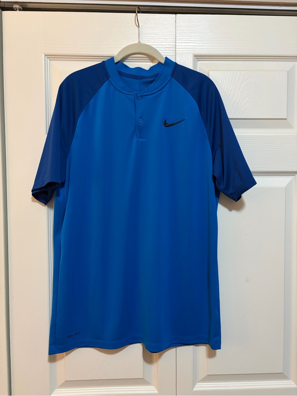 Nike Men’s Royal and Navy Blue Short-Sleeve Athletic Polo